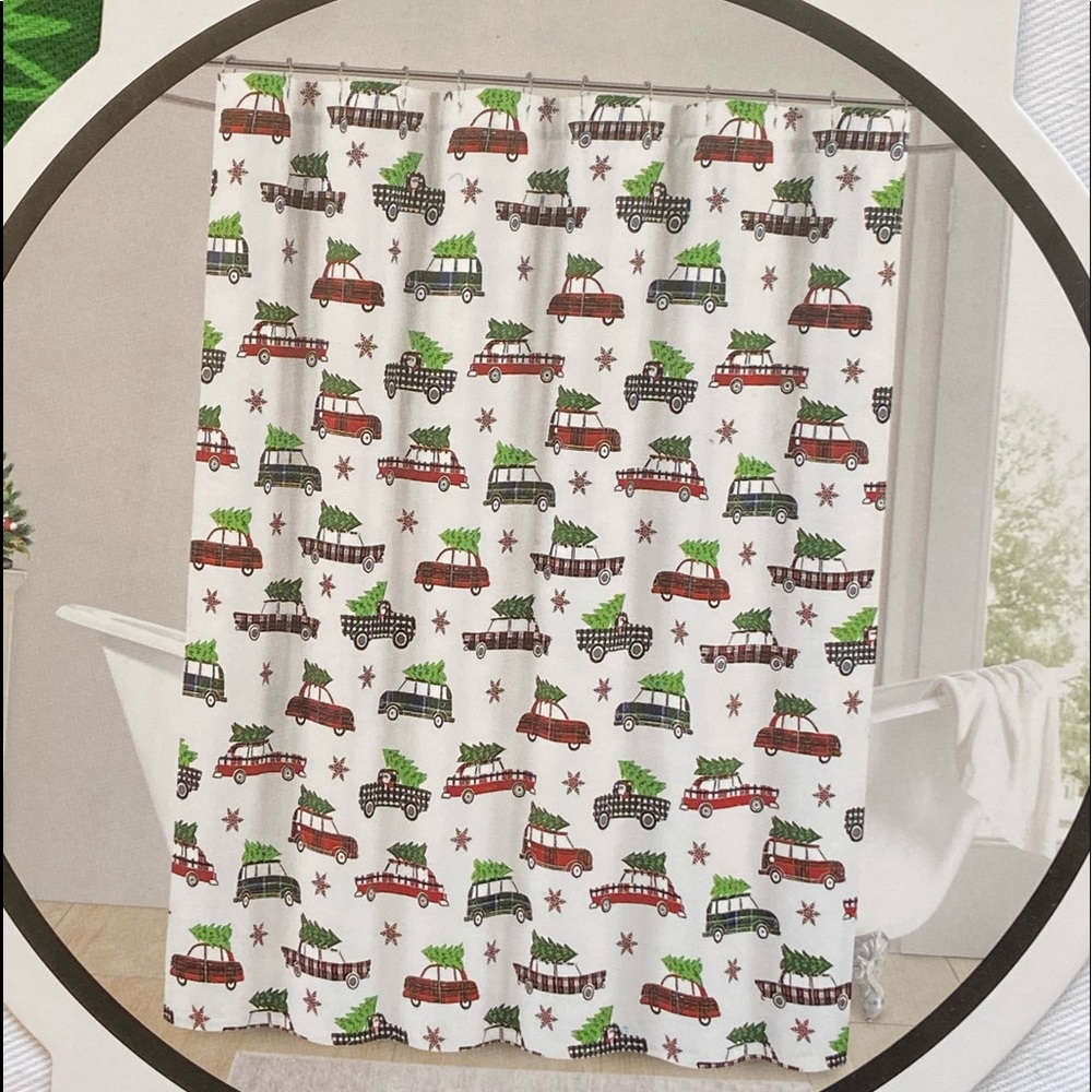 Cynthia Rowley Shower Curtain 72x72" Christmas